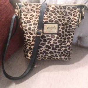 Genuine Leather Valentina Italia Crossbody Purse.